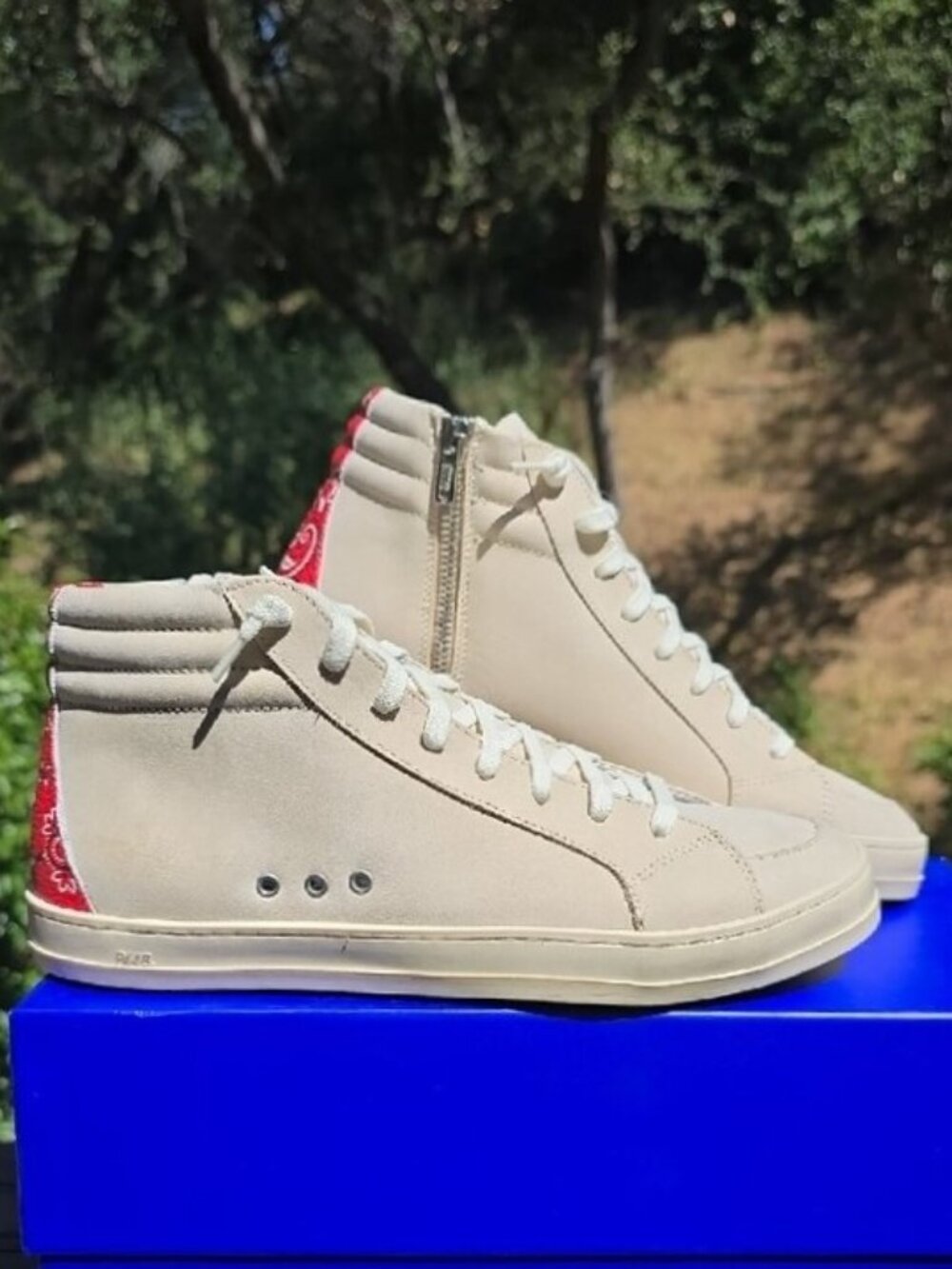 NEW P448 SKATE STYLE F22SKATE M HIGH TOP LEATHER SNEAKERS IN PAS SIZE 46